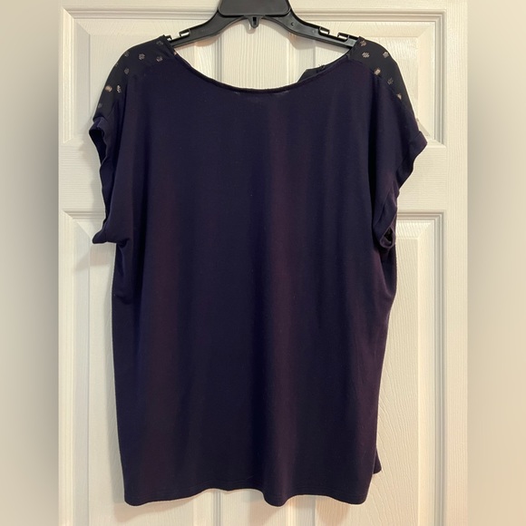 Women’s XL Papermoon Reese Mixed Material Foil Print Blouse - Picture 3 of 5